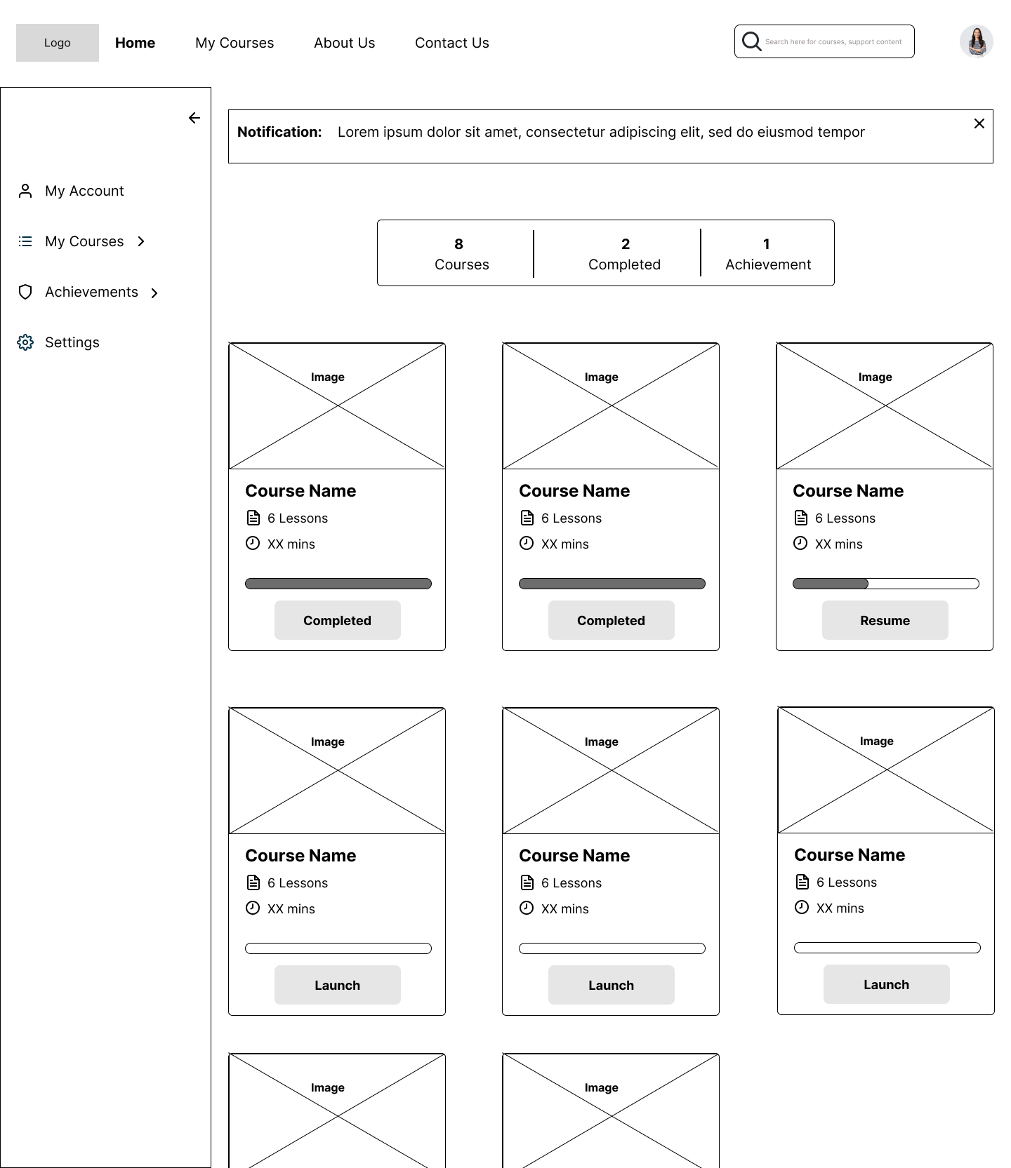 Volunteer Experience - Dashboard